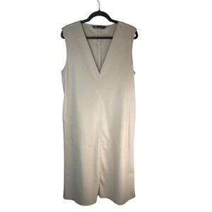 2/$30 ZARA Large Beige Sleeveless V-Neck Beige Dress Polyurethane Blend